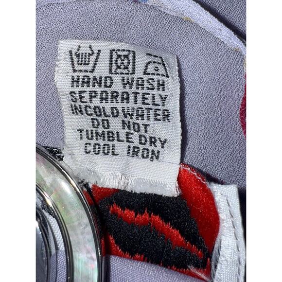 Tulips 90s Vintage Slip Purple Midi dress lavender S Flower Spring Floral Y2K - Picture 9 of 11